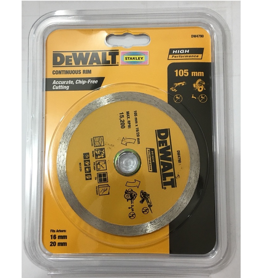 105 x 20MM LƯỠI CẮT GẠCH ƯỚT DEWALT - DW4790